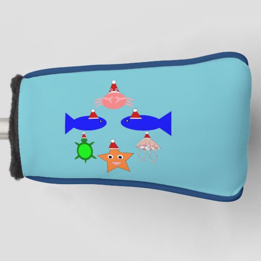 Weihnachtsmeerwesen Golf Headcover (Vorderseite)