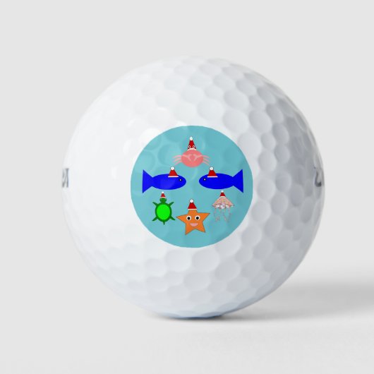 Weihnachtsmeerwesen Golfball (Vorderseite)