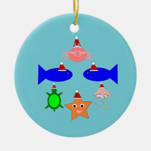 Weihnachtsmeerwesen Keramik Ornament