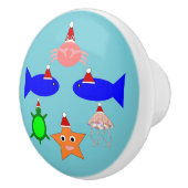 Weihnachtsmeerwesen Keramikknauf (Rechts)