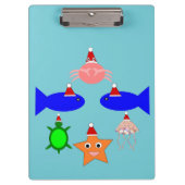 Weihnachtsmeerwesen Klemmbrett (Vorderseite)