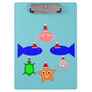 Weihnachtsmeerwesen Klemmbrett