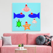 Weihnachtsmeerwesen Leinwanddruck (Insitu (Wohnzimmer))