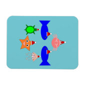 Weihnachtsmeerwesen Magnet (Horizontal)