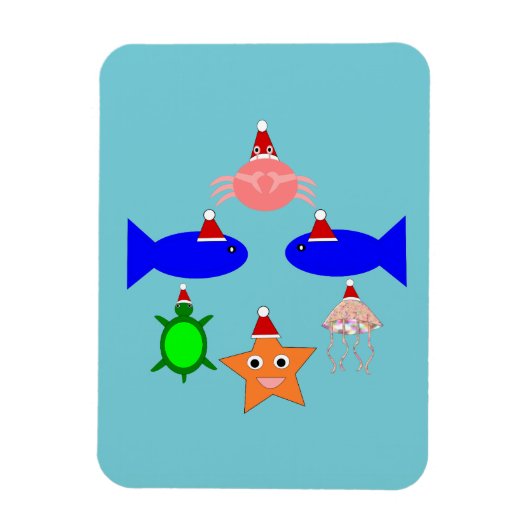 Weihnachtsmeerwesen Magnet (Vertikal)