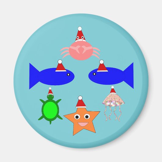Weihnachtsmeerwesen Magnet (Vorne)