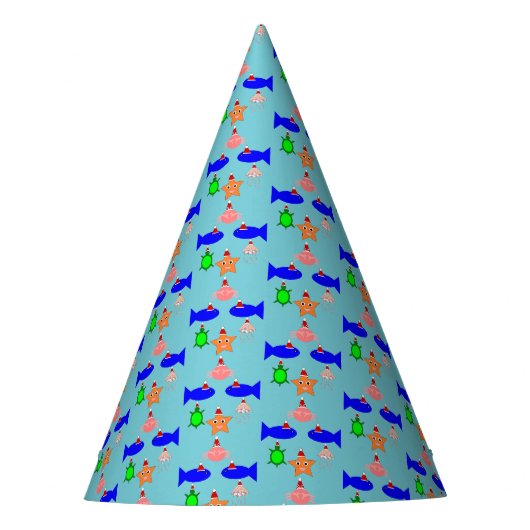 Weihnachtsmeerwesen Partyhütchen (Vorderseite)