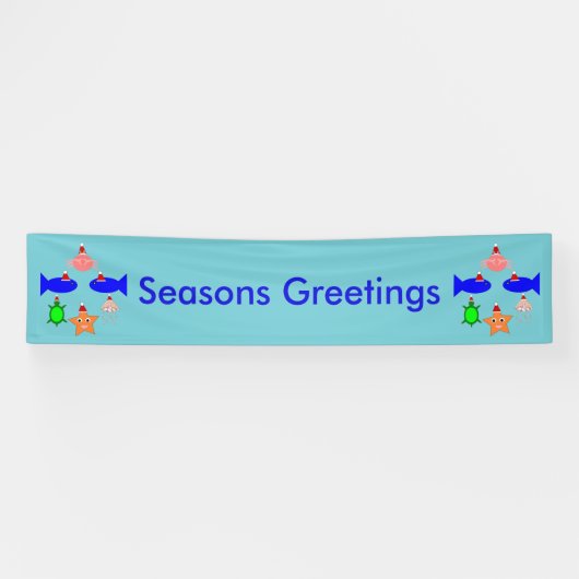 Weihnachtsmeerwesen Personalisiert Banner (Horizontal)