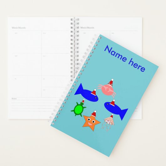 Weihnachtsmeerwesen Personalisiert Planer (Anzeige)