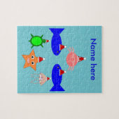 Weihnachtsmeerwesen Personalisiert Puzzle (Horizontal)