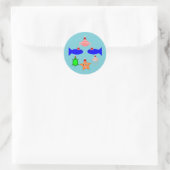 Weihnachtsmeerwesen Runder Aufkleber (Tasche)