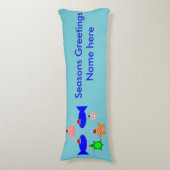 Weihnachtsmeerwesen Seitenschläferkissen (Vorderseite Vertikal)