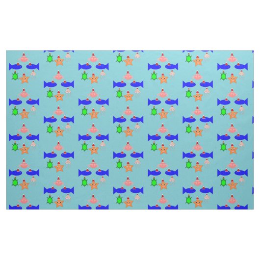 Weihnachtsmeerwesen Stoff (Fat Quarter (45,7 x 55,9 cm))