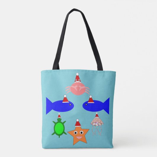 Weihnachtsmeerwesen Tasche (Rückseite)