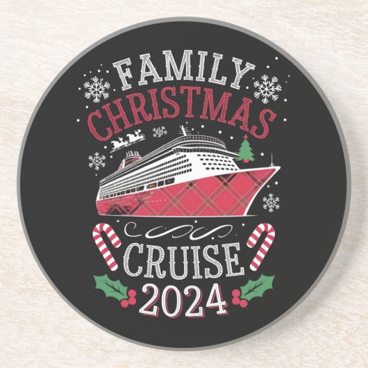 Weihnachtsmeisterschaft 2024 - Matching Outfit Getränkeuntersetzer (Vorne)