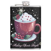 Weihnachtsmeisterschaft der heißen Schokolade Flachmann (Vorderseite)