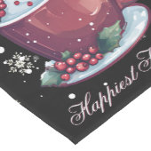 Weihnachtsmeisterschaft der heißen Schokolade Mittelgroßer Tischläufer (Ecke)