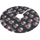 Weihnachtsmeisterschaft der heißen Schokolade Polyester Weihnachtsbaumdecke (Schrägansicht)