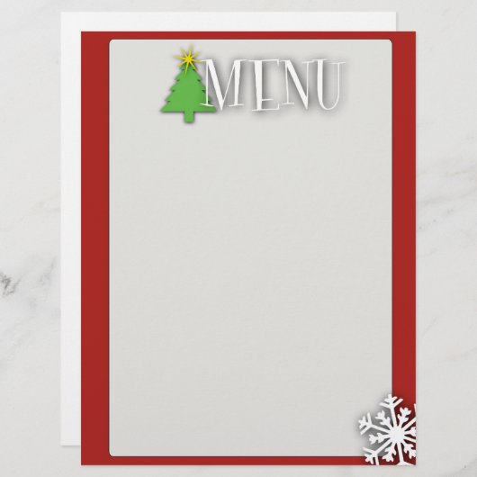 Weihnachtsmenü (Vorne/Hinten)