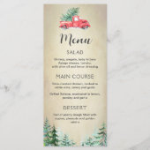 Weihnachtsmenü, druckbare Weihnachtskarte Menükarte (Vorderseite)