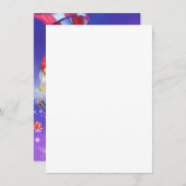 Weihnachtsmenü Gnomes eith Balloon gibt Geschenke Menükarte (Vorne/Hinten)