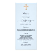 Weihnachtsmenü hellblaues Jungengold Werbekarte (Vorne)