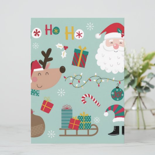 Weihnachtsmenü Menükarte (Stehend Vorderseite)