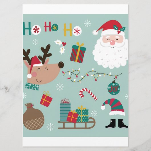 Weihnachtsmenü Menükarte (Rückseite)