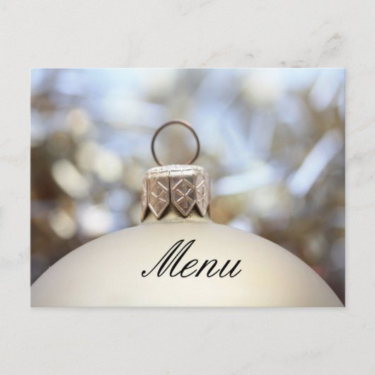 Weihnachtsmenü Postkarte (Vorderseite)