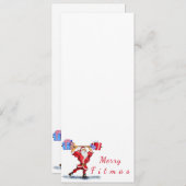 Weihnachtsmenü Weihnachtsmann mit Geschenken - Fun Menükarte (Vorne/Hinten)