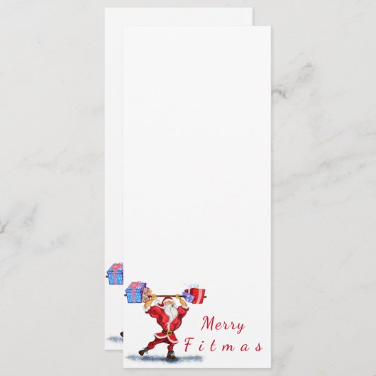 Weihnachtsmenü Weihnachtsmann mit Geschenken - Fun Menükarte (Vorne/Hinten)