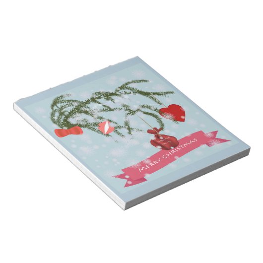 Weihnachtsmerkmal Notizblock (angewinkelt)