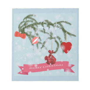 Weihnachtsmerkmal Notizblock