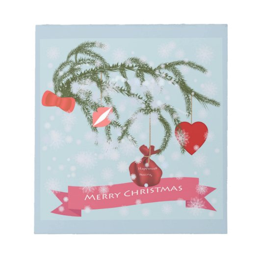 Weihnachtsmerkmal Notizblock (Vorderseite)