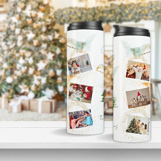 Weihnachtsmesse 6 Foto Template Dreamy Gold Thermosbecher