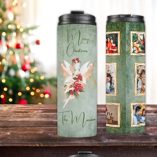 Weihnachtsmesse 6 Fotovorlage Poinsettia Thermosbecher