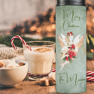 Weihnachtsmesse 6 Fotovorlage Poinsettia Thermosbecher