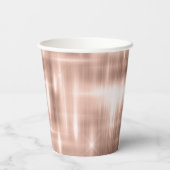 Weihnachtsmesse auf Sparkle Rose Gold Hintergrund Pappbecher (Rückseite)