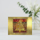Weihnachtsmetallbaum Feiertagspostkarte (Stehend Vorderseite)