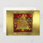 Weihnachtsmetallbaum Feiertagspostkarte (Vorne/Hinten)