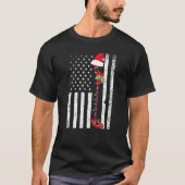 Weihnachtsmetalldetektor American Flag Treasure Hu T-Shirt (Vorderseite)
