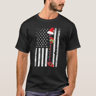 Weihnachtsmetalldetektor American Flag Treasure Hu T-Shirt