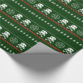 Weihnachtsmetallschädel-Packpapier Geschenkpapier (Ecke)