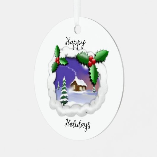 Weihnachtsmetallschmuck Ornament Aus Metall (Vorderseite links)