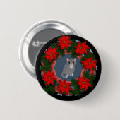 WeihnachtsMiezekatze Button (Vorne & Hinten)