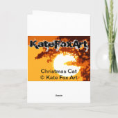 WeihnachtsMiezekatze Feiertagskarte (Rückseite)