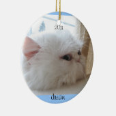 WeihnachtsMiezekatze-Traum 2011 Keramikornament (Rechts)