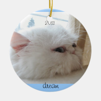 WeihnachtsMiezekatze-Traum 2011 Keramikornament