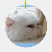 WeihnachtsMiezekatze-Traum 2011 Keramikornament (Hinten)