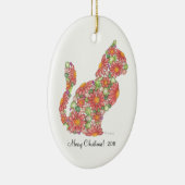 WeihnachtsMiezekatze-Verzierung Keramikornament (Rechts)